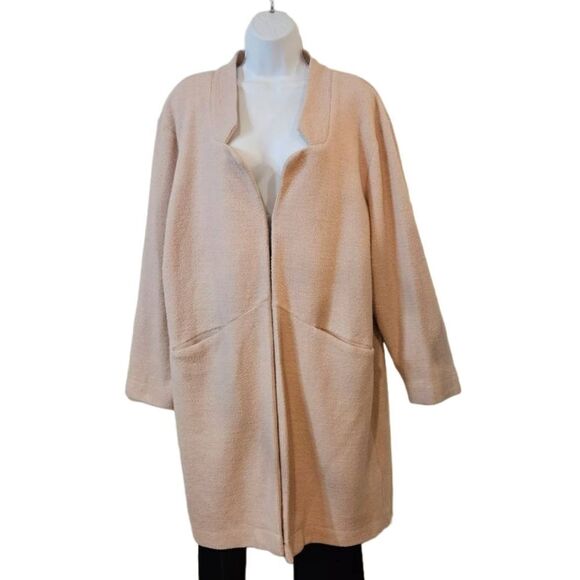 14th & Union Powder Pink Open Front Coat sz L - Picture 3 of 9